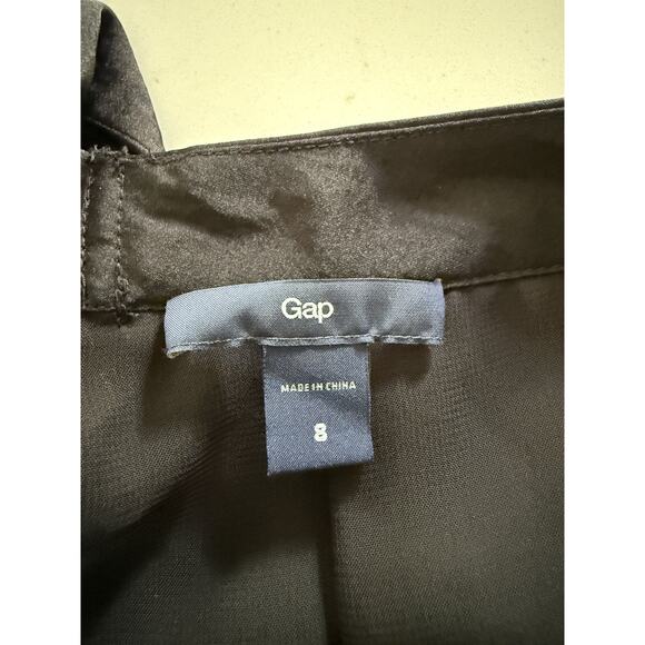 Gap Womens Pleated A Line Mini Skirt Size 8 Black Skater Tennis Cocktail Preppy - Picture 3 of 9